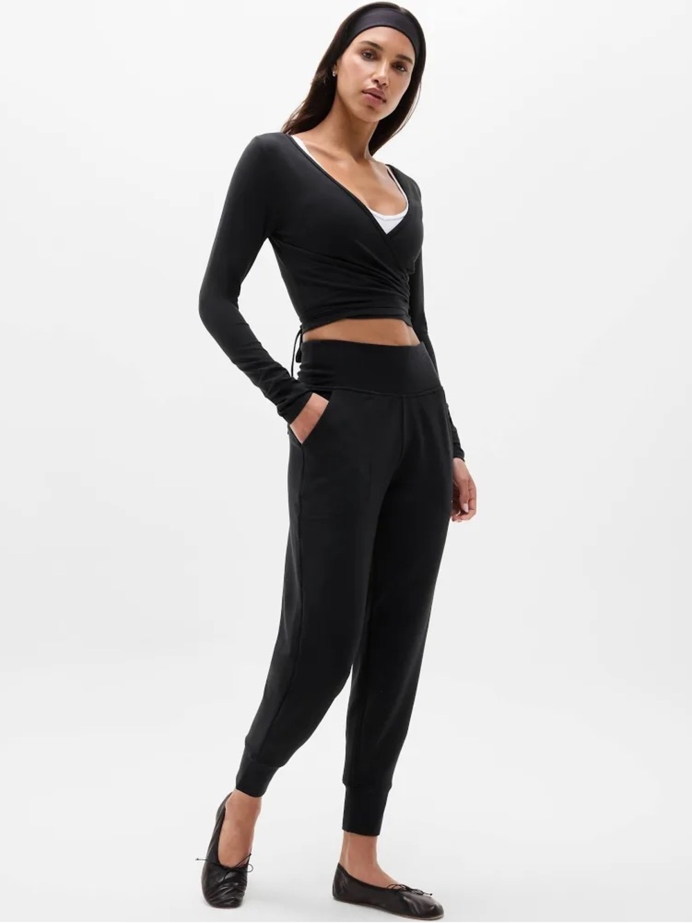Athleta Black Coaster Luxe High Rise Jogger- M